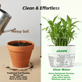 thumbnail image 4 of Plastic Self Watering Pots for Indoor Plants with Water Level Window, Bottom Watering Planter with Cotton Wick, No Root Rot Self Watering Pot with Reservoir for Home & Office, 4 of 6