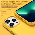 thumbnail image 4 of ImpactStrong Heavy Duty Silicone Case for iPhone 13 Pro [Drop Protection] Rubber Gel Cover with [Soft Anti-Scratch Microfiber Interior] Shockproof Phone Case for iPhone 13 Pro 6.1 Inch - Yellow, 4 of 9