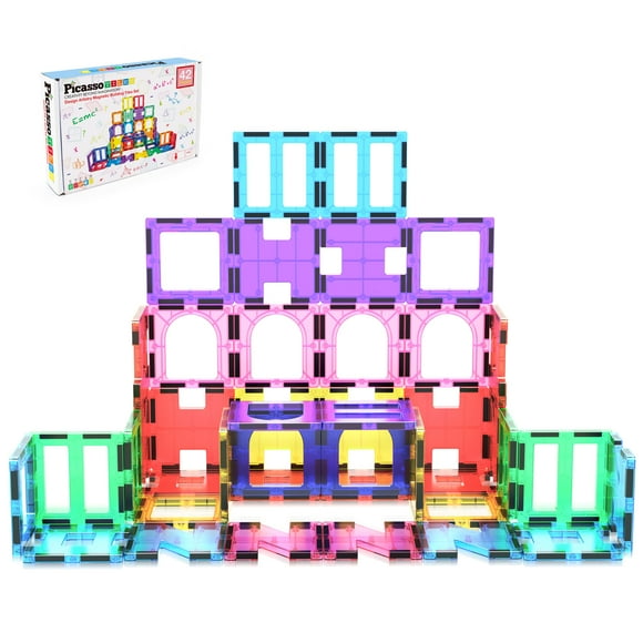 Set de bloques de construcción PicassoTiles, 42 unidades, magnéticos, para niños a partir de 3 años