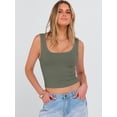thumbnail image 3 of ANRABESS Tank Tops for Women Scoop Neck Crop Sleeveless Top Summer Going out Basic Tee Cute Ribbed Slim Shirts Clothes 2026 Medium, 3 of 11
