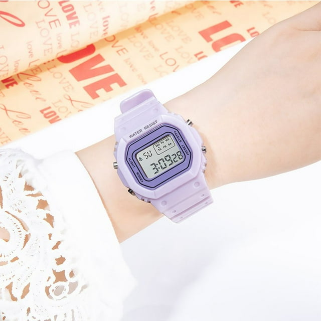 Big Cargo Net Unicorn Sports Electronic Watch Match Male And Female Square Student Led Watch Waterproof