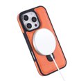 thumbnail image 2 of for iPhone 11 Magnetic Case with Stand & Ring Holder, Compatible with Mag-Safe Slim PU Leather Durable TPU Drop Proof Kickstand Protective Phone Cover for iPhone 11, Orange, 2 of 10
