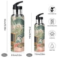 thumbnail image 2 of Yayeee 20oz Insulated Water Bottle Double Wall Stainless Steel with Flip Straw Lid, Pink and Green Cat, 2 of 7