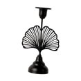 thumbnail image 3 of Portavelas cónico de hierro negro decorativo elegante centro de mesa tradicional adorno de mesa para recepción de boda resistente 55x18cm, 3 of 8