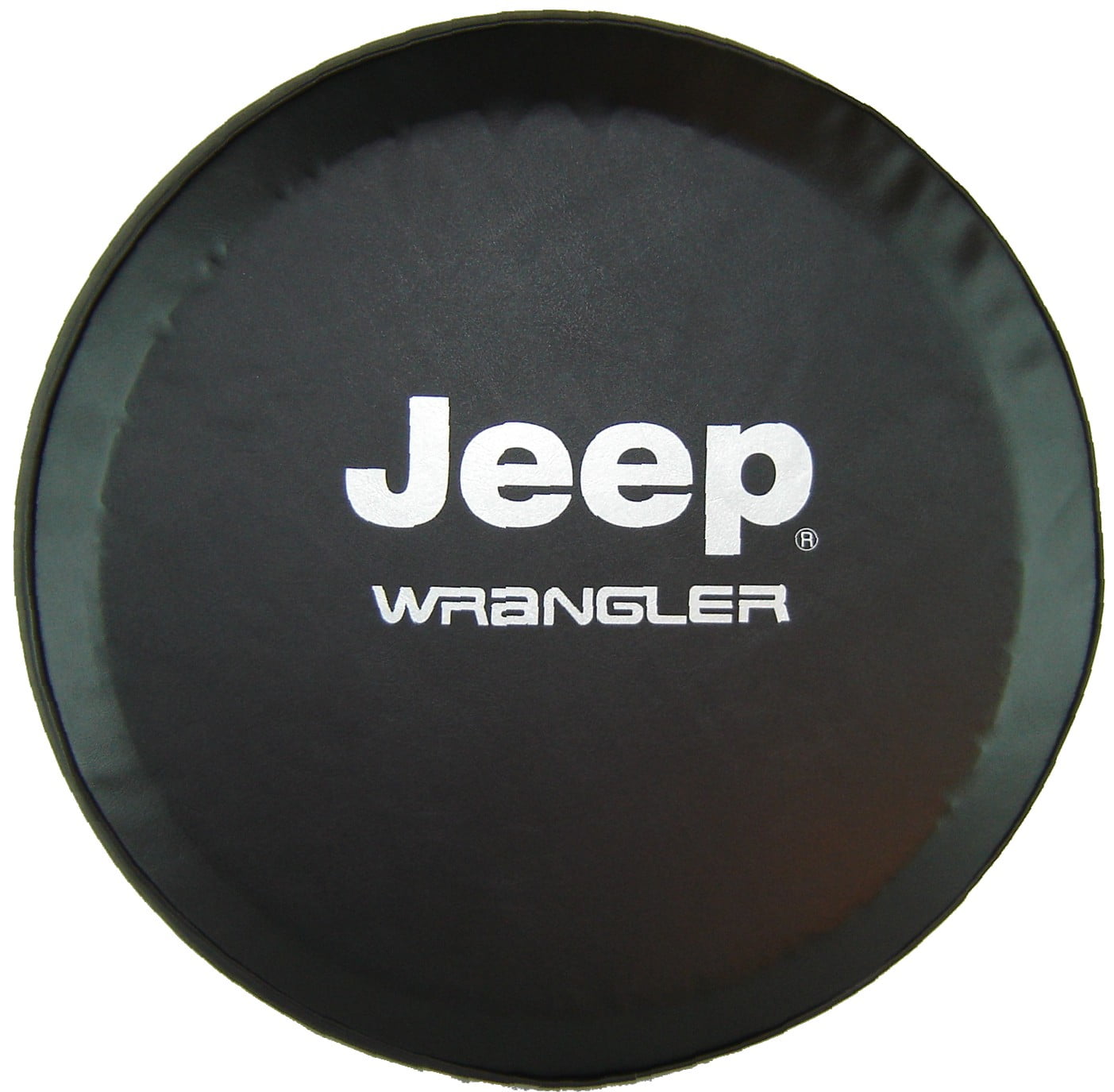 SpareCover - ABC Series Jeep Wrangler in Black on 32 inch Medium Tan Heavy  Vinyl Tire Cover - Made in USA only 
