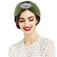 thumbnail image 2 of Xihbxyly Diadema de Invierno, Cálida, Estilo Turbante de Punto, Elegante Diseño de Nudo de Diamantes de Imitación, Moderna y Cómoda, Ideal para Uso Casual o Urbano, Ideal para Fiestas, Bodas y Uso Di, 2 of 3