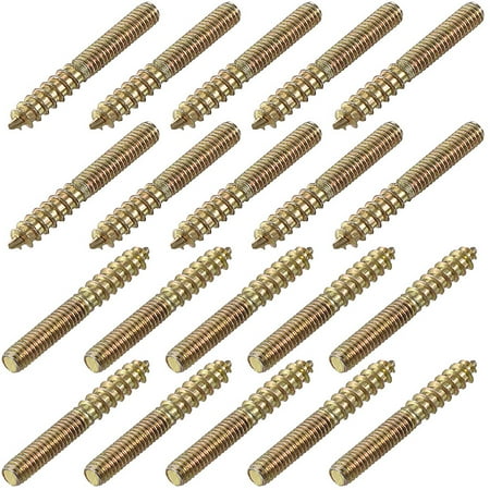 

20Pcs M4x30mm Hanger Bolt Double Headed Bolt Self-Tapping Screw