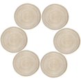 thumbnail image 1 of Juego de 6 manteles individuales redondos resistentes al calor, manteles individuales tejidos, manteles para mesa de comedor, 36 cm, 1 of 7