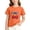 Orange, variant on Kukoosong Kids Patriotic Print T-Shirt, Boys Girls American Flag Bow 4th of July Graphic Tee, Short Sleeve Casual Holiday Tops