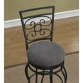 thumbnail image 3 of American Woodcrafters Albany 30-inch Charcoal Metal Swivel Bar Stool, 3 of 4