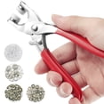 thumbnail image 1 of 200PCS Thickened Snap Fasteners Kit Metal Copper Five Claw Buckle Set with Hand Pressure Pliers Tool DIY Sewing Buttons, 1 of 10