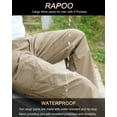thumbnail image 4 of Pantalones Cargo Impermeables Rapoo para Hombre, Caqui, 34W32L, 4 of 6