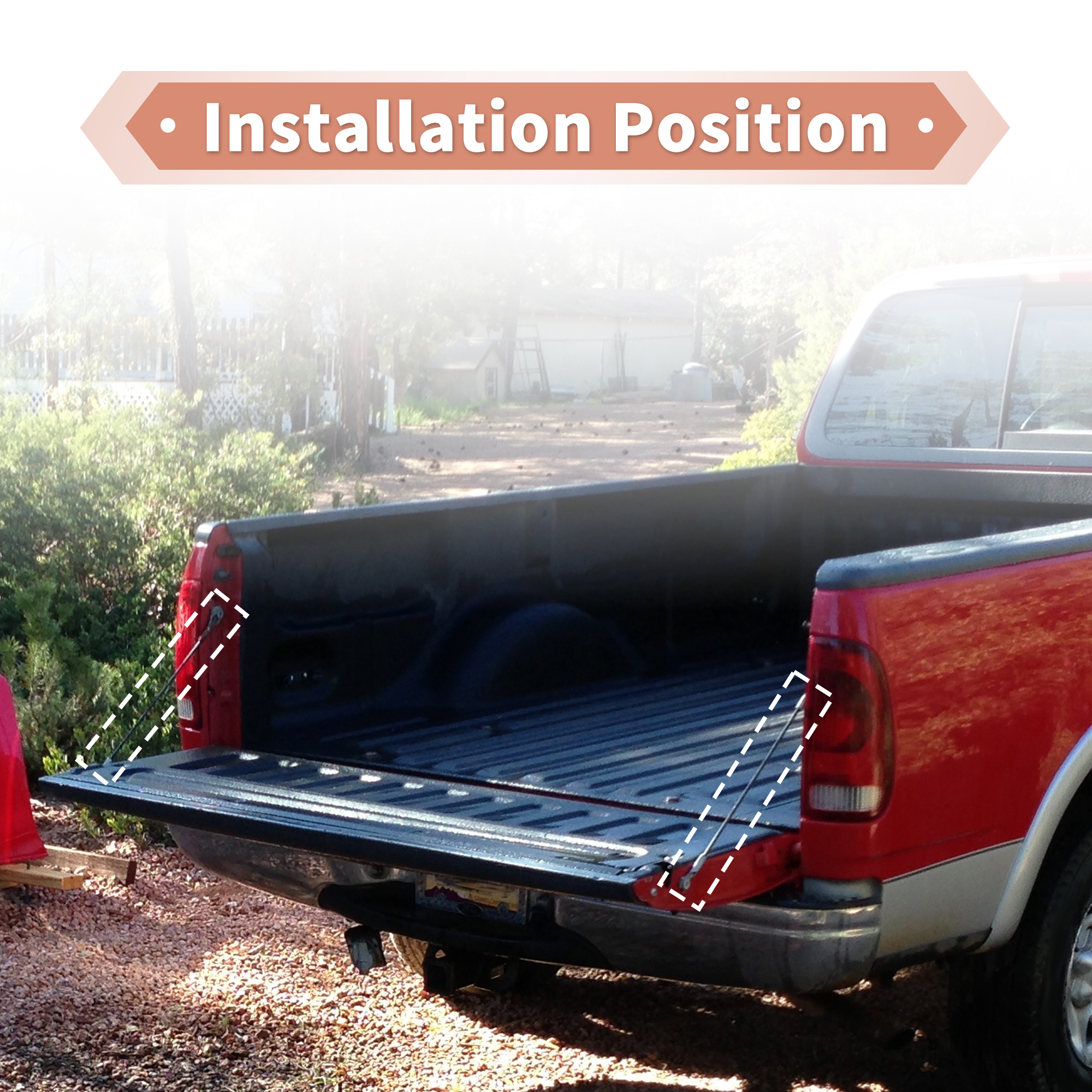 Unique Bargains Great Useful Tailgate Support Cables for Ranger 1983-1992 Lift Cable