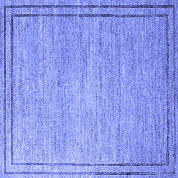 Ahgly Company Machine Washable Indoor Square Oriental Blue Industrial Area Rugs, 6' Square