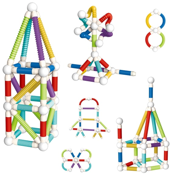Tucraew Magnetic Sticks and Balls Set, 45PCS Magnetic Building Blocks for Kids, STEM Learning Toy for Toddlers, Gift for Boys Girls 3