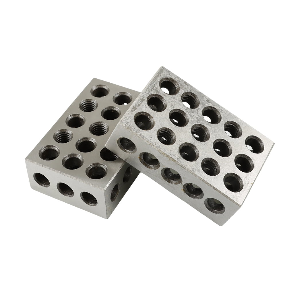findmall 1-2-3 Blocks 0.0001 Ultra Precision 1-2-3 Blocks Set 23 Hole with Screws Hex Key Plastic Case