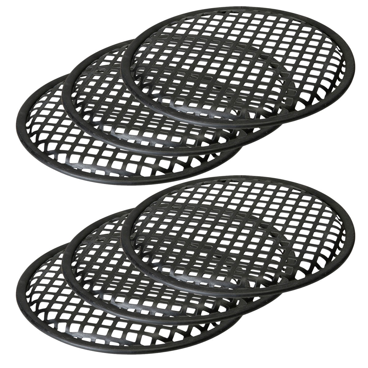 2X Black PLASTIC 8" inch Sub Woofer Speaker WAFFLE GRILL Protective Cover VWLTW 