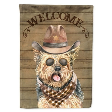Carolines Treasures CK6327CHF Yorkshire Terrier Country Dog Flag Canvas House Size  Large multicolor