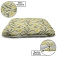 thumbnail image 3 of Floral Pet Bed, Repetitive Vintage Style Pattern of Mustard Tone Flower Silhouettes, Resistant Pad for Dogs and Cats Cushion with Removable Cover, 24" x 39", Grey Yellow and Slate Brown, by Ambesonne, 3 of 4