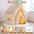 thumbnail image 6 of AMTPM Kids Play Tent 2 in 1 with Padded Mat and Lights, Large Kids Playhouse with 2 Doors & 4 Windows, Indoor & Outdoor, 6 of 9