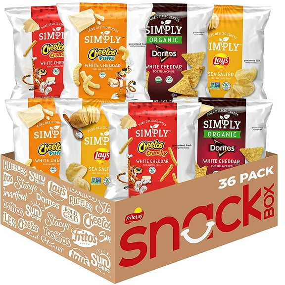 Simply Brand Snacks Variety Pack, 36 Count