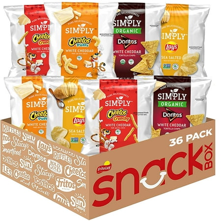 ((Use By 02/13/2024))Simply Brand Snacks Variety Pack  36 Count