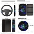 thumbnail image 5 of Uorisanigo Aesthetic Hippy Mushroom Auto Seat Covers for Cars with Seatbelt Shoulder Pad Coasters Steering Cover Headrest Cushion Shift Knob Handbrake Grip Protector Armrest Cover Key Chains,18 Pack, 5 of 7