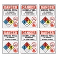 thumbnail image 1 of Etiquetas adhesivas de advertencia Uxcell 7x10" Peligro combustible diésel 6 paquetes, 1 of 5