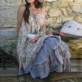thumbnail image 3 of Puntoco Vestidos Mujer Verano Mujer Verano Estampado Floral Vestido Largo Sin Mangas Correa Cuello Redondo Plisado Vestido Suelto, 3 of 5
