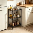thumbnail image 5 of melmine 3-Tier Small Storage Shelf, Compact Metal Wire Rack for Bathroom Counter, Kitchen & Dorm Organization, Adjustable Mini Shelving Unit, 18"W x 12"D x 35"H, Black, 5 of 6