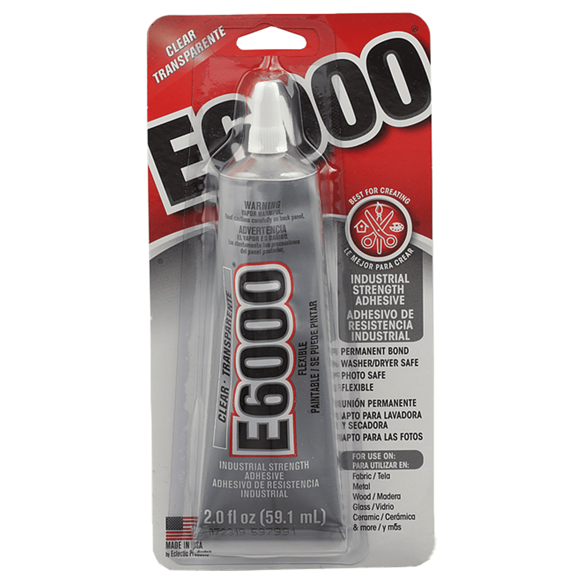 Eclectic E6000 Industrial Strength Adhesive, Clear 2 fl. oz.