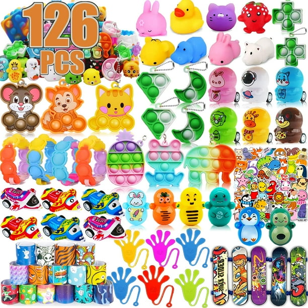Party Favors Duccsko, paquete de 126 unidades, para niños de 3 a 5 juguetes pop