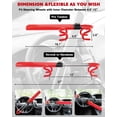 thumbnail image 2 of Tevlaphee Steering Wheel Lock Anti-Theft Car Device Heavy Duty Security Car Lock Antitheft Locking Devices Great Deterrent Adjustable Car Wheel Lock Anti Theft for Vehicle Truck SUV with 3 Keys (Red), 2 of 7
