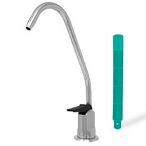 Metpure Water Filtration Faucet Reverse Osmosis Long Reach Drinking Water Non Air Gap Water Filtration System Dispenser Spout (Chrome) with Faucet Wrench