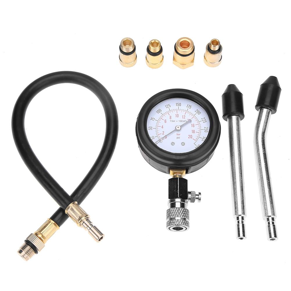 Engine Compression Tester Gauge gas auto car outboard atv cylinder checker tool 