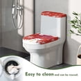 thumbnail image 3 of HELLHERO Christmas Snowman Pattern Stretch Toilet Lid Dust Cover Set with Fits All Toilet Shapes, 3 of 5