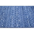 thumbnail image 5 of Moroccan Trellis/Diamond Pattern Area Rug- Blue/White, 5 of 7