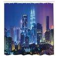 thumbnail image 3 of Ambesonne Colorful Shower Curtain, Cityscape Kuala, 69"Wx84"L, Multicolor, 3 of 5
