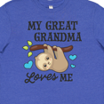 thumbnail image 4 of Inktastic My Great Grandma Loves Me with Sloth and Hearts Youth T-Shirt, 4 of 5