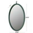 thumbnail image 6 of Mordern Oval Green Decorative Wall Hanging Mirror,PU Covered MDF Framed Mirror for Bedroom Living Room Vanity Entryway Wall Decor,23.62x29.92inch, 6 of 8