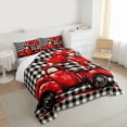 thumbnail image 3 of Manfei Truck Car 2pcs Bedding Comforter Set for Female Men Teens,Red Love Heart Print Twin Comforter Sets,Valentine's Day Breathable Bedding Set,Ultra Soft Home Decor,Reversible, 3 of 8