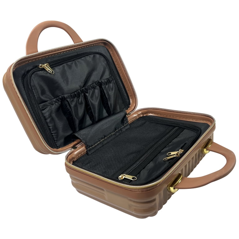 Hard Shell Cosmetic Travel Case, Mocha Mousse, 1 Count - Walmart.com