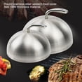 thumbnail image 5 of RYUJNDK 20/24/26/28cm Stainless Steel Steak Teppanyaki Dome Dish Lid Food, 5 of 12