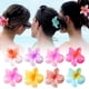 thumbnail image 3 of Horquilla de plumeria colorida con forma de flor, estilo retro para damas, con clip lateral, media parte trasera de la cabeza y clip de tiburón., 3 of 7