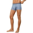 thumbnail image 4 of INSPIRE CHIC Men's Solid Color Elastic Waistband Lightweight Breathable Boxer Brief 32 Light Blue, 4 of 5
