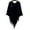 88# Black, variant on Women's Knitted Poncho Sweater V-Neck Button Pullover Cape with Tassels Cozy Shawl Wrap Cardigan Tops for Fall Winter Royal Blue