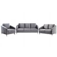 thumbnail image 2 of Lilola Home Sofia Gray Velvet Fabric Sofa Loveseat Chair Living Room Set, 2 of 4