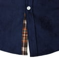 thumbnail image 4 of Mens Corduroy-Shirts with Pocket Casual Long Sleeve Button-Down Collared Tshirts Shirt Basic Plaid Printed Comfort Slim Office Work Tops, 4 of 7