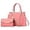 Pink, variant on Women's Tote Bag and Wallet Set Two-Piece Matching Purse Accessory Combo for Ladies