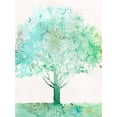 thumbnail image 2 of Meagher, Megan 25x32 Gold Ornate Wood Framed with Double Matting Museum Art Print Titled - Aquamarine Tree I, 2 of 4